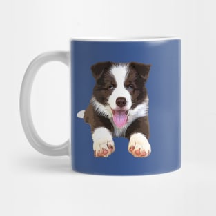 Chocolate Brown Border Collie Mug